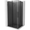 Mexen Velar L Duo sprchový kout posuvný 90 x 80 cm, grafit, kartáčovaný gun gray - 871-090-080-02-43-66