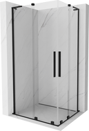 Mexen Velar L Duo posuvná sprchová kabina 90 x 80 cm, transparentní, černá - 871-090-080-02-03-70