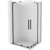 Mexen Velar L Duo sprchový kout posuvný 100 x 90 cm, matný, černý - 871-100-090-02-33-70