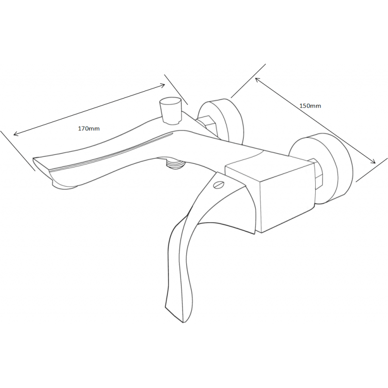 Mexen Estrella R02 vanová baterie s sprchovým setem, černá - 7233R02-70
