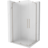 Mexen Velar L Duo sprchový kout posuvný 90 x 80 cm, mat, kartáčovaný nikl - 871-090-080-02-33-97