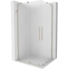 Mexen Velar L Duo sprchový kout posuvný 100 x 90 cm, námraza, kartáčovaný nikl - 871-100-090-02-33-97