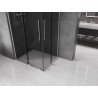 Mexen Velar L Duo sprchový kout posuvný 90 x 80 cm, grafit, kartáčovaný nikl - 871-090-080-02-43-97
