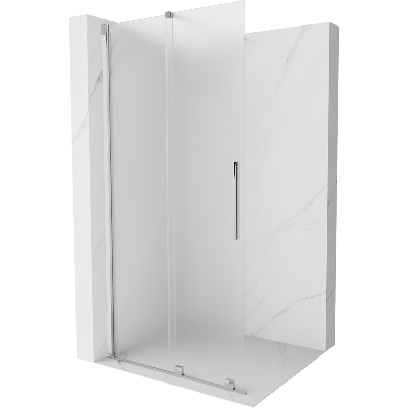 Mexen Velar posuvná sprchová stěna Walk-in 120 x 200 cm, matné sklo 8 mm, chrom - 871-120-000-33-01