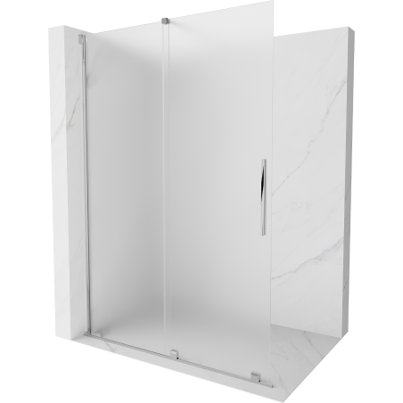 Mexen Velar posuvná sprchová stěna Walk-in 140 x 200 cm, matný 8 mm, chrom - 871-140-000-33-01
