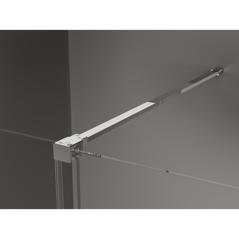 Mexen Velar posuvná sprchová stěna Walk-in 70 x 200 cm, grafit 8 mm, chrom - 871-070-000-43-01