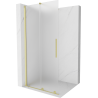 Mexen Velar posuvná sprchová stěna Walk-in 120 x 200 cm, námraza 8 mm, zlatá kartáčovaná - 871-120-000-33-55