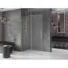 Mexen Velar posuvná sprchová stěna Walk-in 130 x 200 cm, matné sklo 8 mm, zlato kartáčované - 871-130-000-33-55