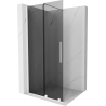 Mexen Velar sprchová stěna posuvná Walk-in 120 x 200 cm, grafit 8 mm, bílá - 871-120-000-43-20
