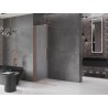 Mexen Velar posuvná sprchová stěna Walk-in 110 x 200 cm, matné sklo 8 mm, kartáčovaná měď - 871-110-000-33-65