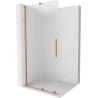 Mexen Velar posuvná sprchová stěna Walk-in 110 x 200 cm, matné sklo 8 mm, kartáčovaná měď - 871-110-000-33-65