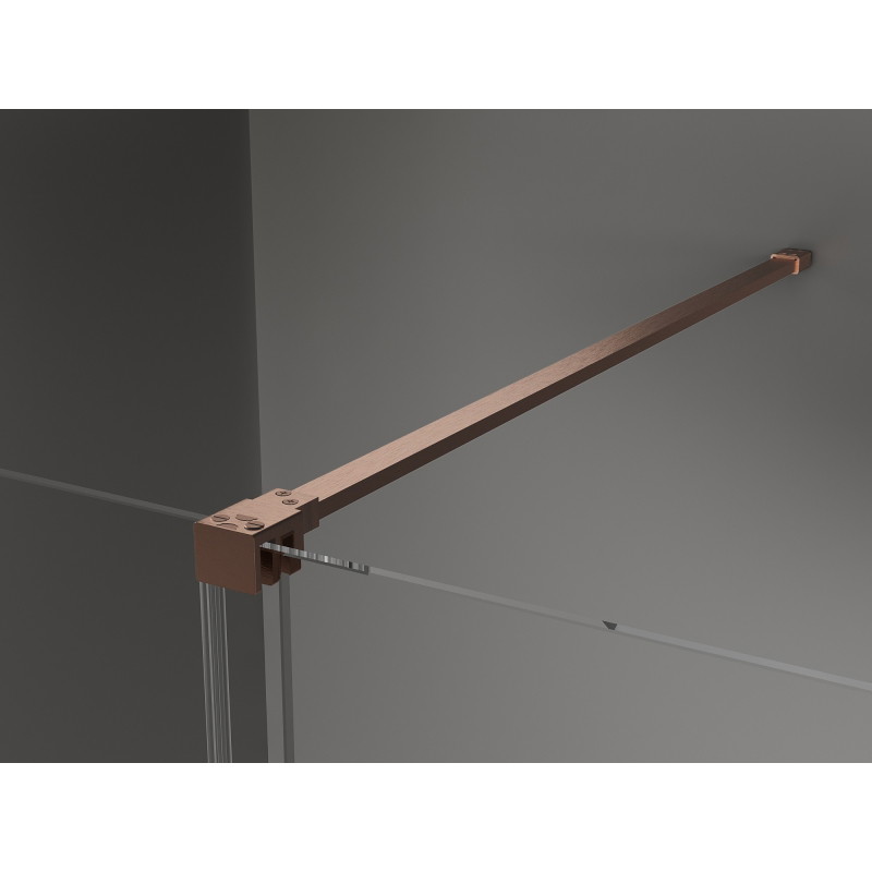 Mexen Velar posuvná sprchová stěna Walk-in 110 x 200 cm, matné sklo 8 mm, kartáčovaná měď - 871-110-000-33-65