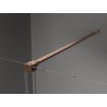 Mexen Velar posuvná sprchová stěna Walk-in 110 x 200 cm, matné sklo 8 mm, kartáčovaná měď - 871-110-000-33-65