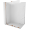 Mexen Velar posuvná sprchová stěna Walk-in 140 x 200 cm, námraza 8 mm, kartáčovaná měď - 871-140-000-33-65