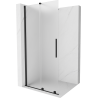 Mexen Velar sprchová zástěna posuvná Walk-in 75 x 200 cm, mražené sklo 8 mm, černá - 871-075-000-33-70