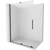 Mexen Velar posuvná sprchová stěna Walk-in 160 x 200 cm, matné sklo 8 mm, černá - 871-160-000-33-70