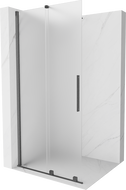 Mexen Velar posuvná sprchová stěna Walk-in 90 x 200 cm, matné sklo 8 mm, gun gray kartáčovaný - 871-090-000-33-66