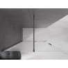 Mexen Velar sprchová stěna posuvná Walk-in 160 x 200 cm, námraza 8 mm, gun gray kartáčovaná - 871-160-000-33-66