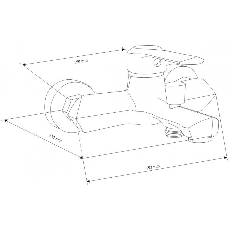 Mexen Sabre R74 vanová baterie s sprchovou soupravou, chrom - 7213R74-00