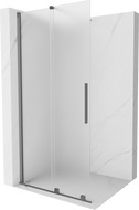 Mexen Velar posuvná sprchová zástěna Walk-in 85 x 200 cm, matné sklo 8 mm, gun metal - 871-085-000-33-95
