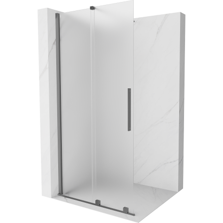 Mexen Velar posuvná sprchová zástěna Walk-in 120 x 200 cm, mat, 8 mm, gun metal - 871-120-000-33-95