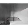 Mexen Velar sprchová zástěna posuvná Walk-in 100 x 200 cm, grafit 8 mm, gun metal - 871-100-000-43-95