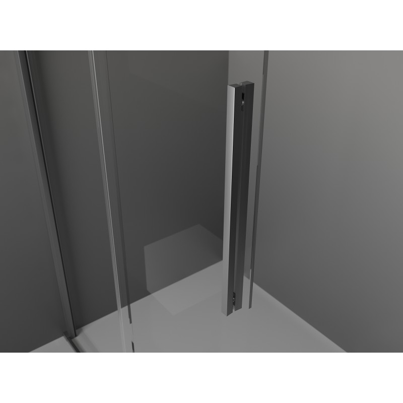 Mexen Velar sprchová stěna posuvná Walk-in 140 x 200 cm, grafit 8 mm, gun metal - 871-140-000-43-95