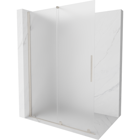 Mexen Velar posuvná sprchová zástěna Walk-in 150 x 200 cm, matně sklo 8 mm, kartáčovaný nikl - 871-150-000-33-97