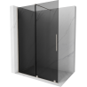 Mexen Velar posuvná sprchová stěna Walk-in 140 x 200 cm, grafit 8 mm, kartáčovaný nikl - 871-140-000-43-97