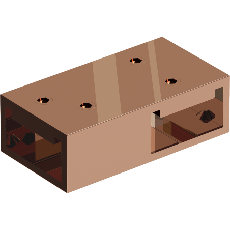 Mexen T spojka pro nástěnné konzoly, růžové zlato - 800-09-60