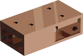 Mexen T spojka pro nástěnné konzoly, růžové zlato - 800-09-60