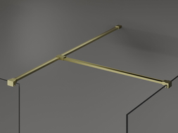 Mexen T spojka pro nástěnné vzpěry, zlatý kartáčovaný - 800-09-55