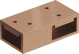 Mexen T spojka ke stěnovým podpěrám, kartáčovaná měď - 800-09-65