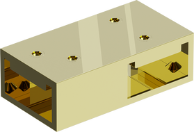 Mexen T spojka pro nástěnné vzpěry, zlatá - 800-09-50