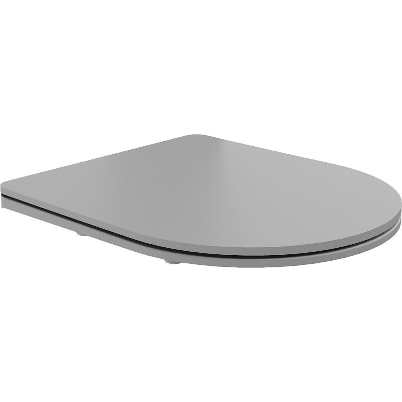 Mexen, pomalu padající sedátko Slim, duroplast, světle šedá matná - 39740061