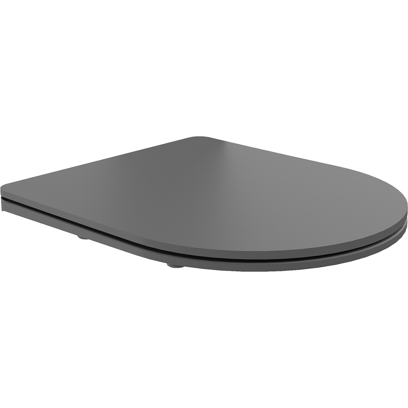 Mexen deska pomalu se sklápějící slim, duroplast, tmavě šedá matná - 39740071
