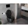 Mexen Egg WC mísa Rimless s pomalu klesající deskou slim, duroplast, černá mat - 30245070