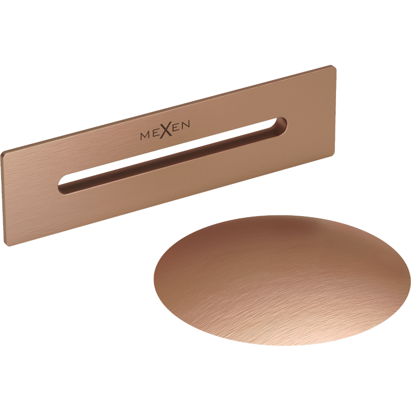 Mexen Uni zátka s přepadem do volně stojící vany, kartáčovaná měď - 5100-65