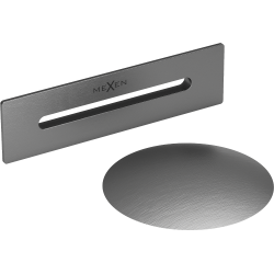 Mexen Uni zátka s přepadem do volně stojící vany, kartáčovaná gun gray - 5100-66