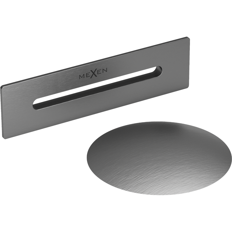 Mexen Uni zátka s přepadem do volně stojící vany, kartáčovaná gun gray - 5100-66