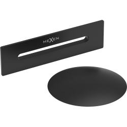 Mexen Uni zátka s přepadem pro volně stojící vany, černá - 5100-70