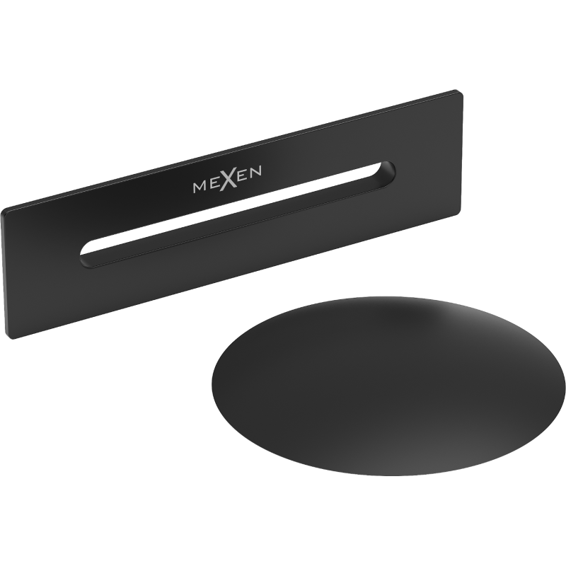 Mexen Uni zátka s přepadem pro volně stojící vany, černá - 5100-70