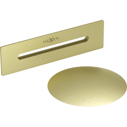 Mexen Uni uzávěr s přepadem pro volně stojící vanu, kartáčované zlato - 5100-55