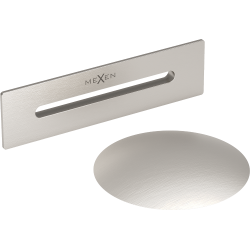 Mexen Uni zátka s přepadem pro volně stojící vany, kartáčovaný nikl - 5100-97