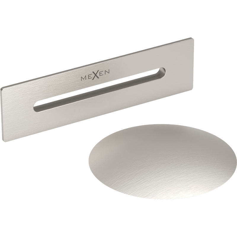 Mexen Uni zátka s přepadem pro volně stojící vany, kartáčovaný nikl - 5100-97