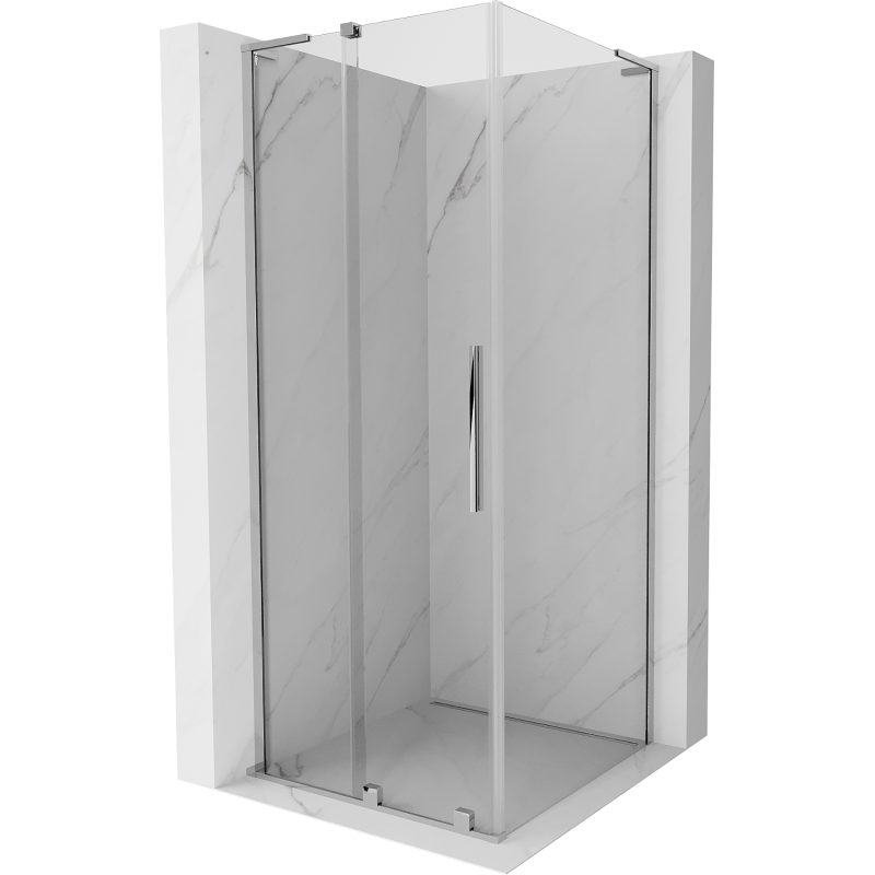 Mexen Velar L posuvná sprchová kabina 110 x 110 cm, transparentní, chrom - 871-110-110-03-01