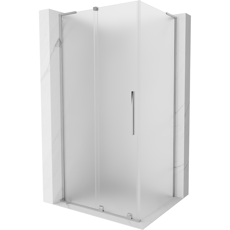 Mexen Velar L posuvná sprchová kabina 90 x 120 cm, matné sklo, chrom - 871-090-120-33-01