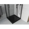 Mexen Rio čtvercová sprchová kabina 80 x 80 cm, transparentní, černá + brodík Flat, černý - 860-080-080-70-00-4070B
