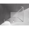 Mexen Velar L posuvný sprchový kout 100 x 110 cm, transparentní, bílý - 871-100-110-03-20
