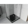 Mexen Rio čtvercová sprchová kabina 80 x 80 cm, mat, chrom + vanička Flat, černá - 860-080-080-01-30-4070